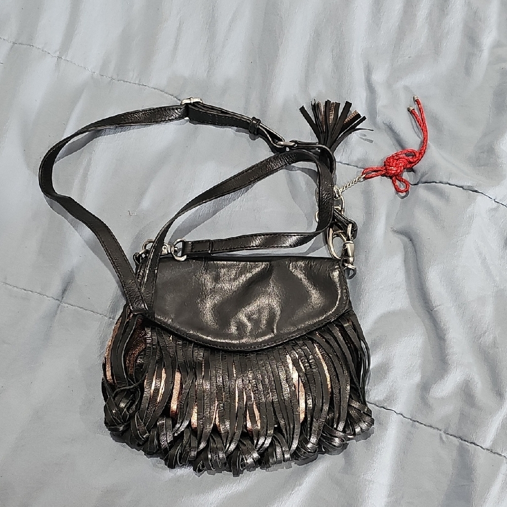 Black Fringe Crossbody Bag